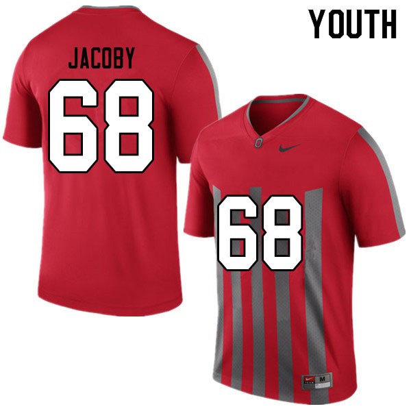 Ohio State Buckeyes #68 Ryan Jacoby Youth University Jersey Throwback OSU79259